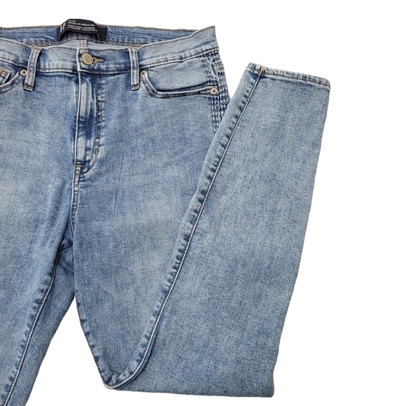 Gap High Rise Denim Jeggings Regular Wedgie Side Stitched Stretchy Skinny Jeans - Picture 2 of 9